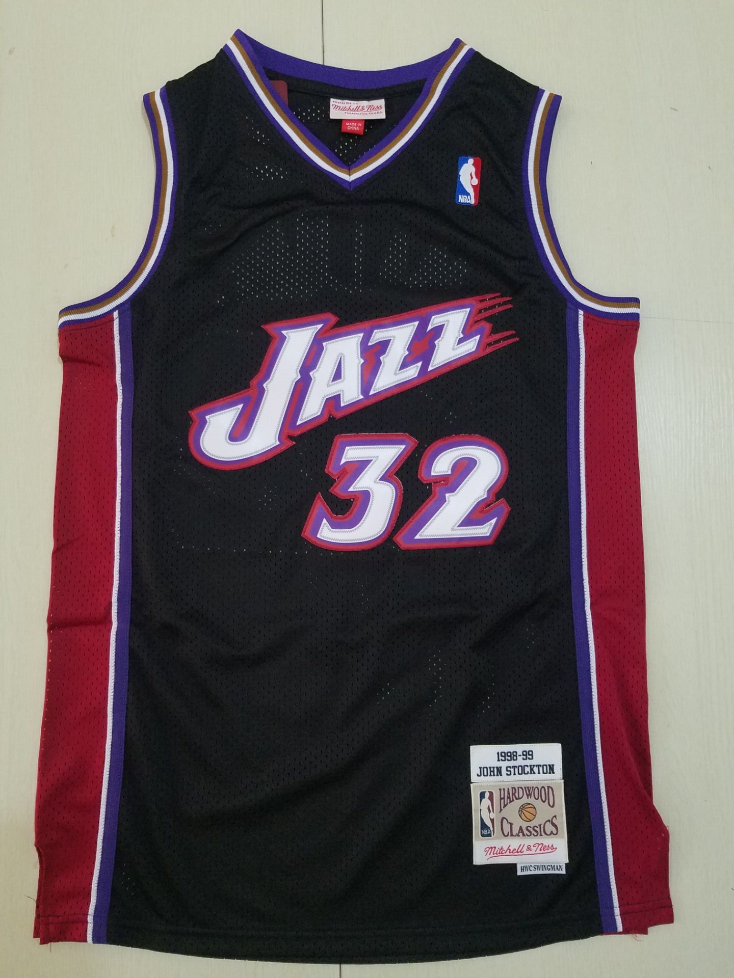 Men Utah Jazz #32 Malone black Throwback NBA Jerseys->los angeles clippers->NBA Jersey